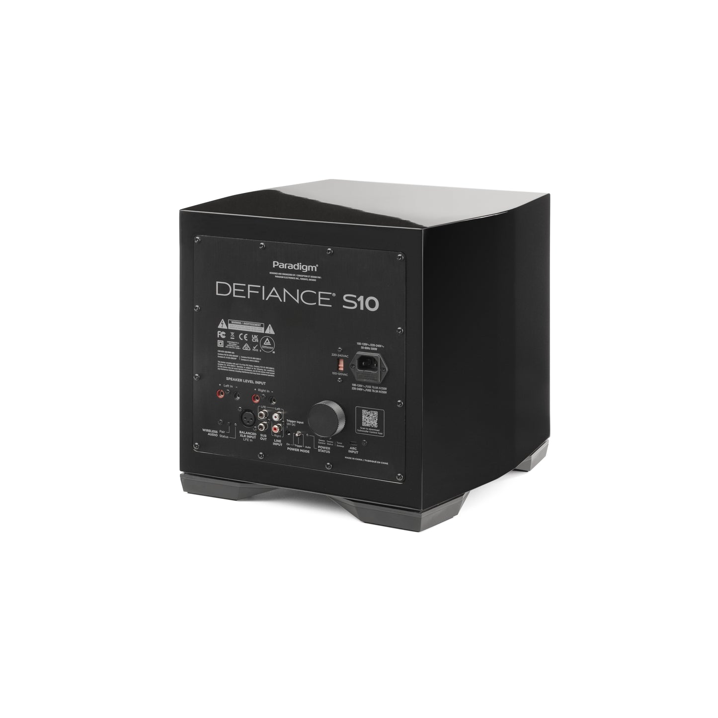 DEFIANCE S10 10" Subwoofer - Gloss Black