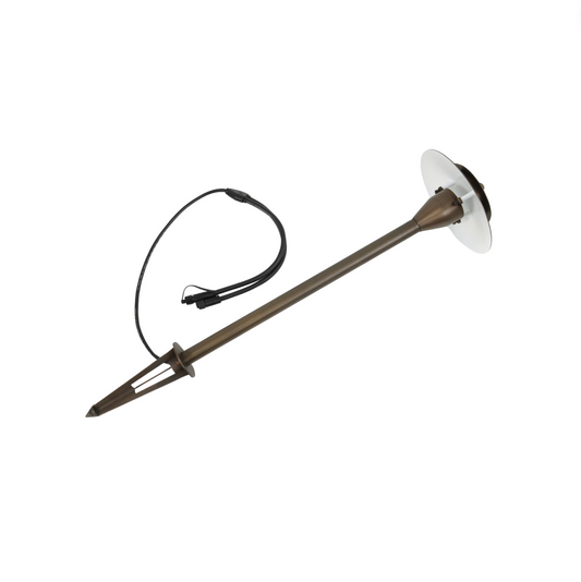 FLEX Double Tiered Hat Path Light - Vintage Brass