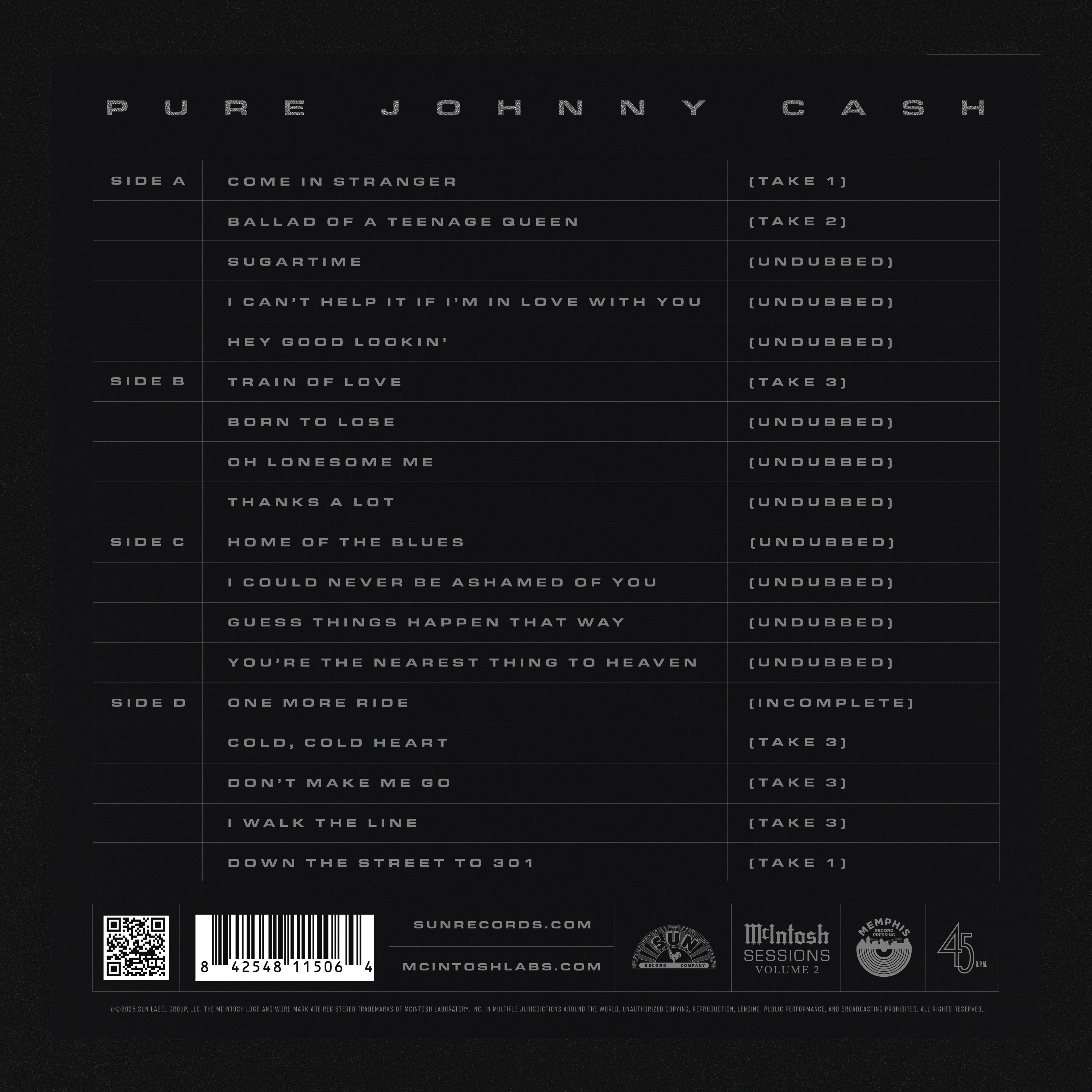 McIntosh SESSIONS Volume 2: Pure Johnny Cash