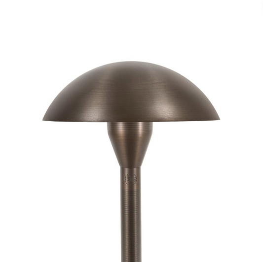 FLEX Large Mushroom Hat Path Light - Vintage Brass