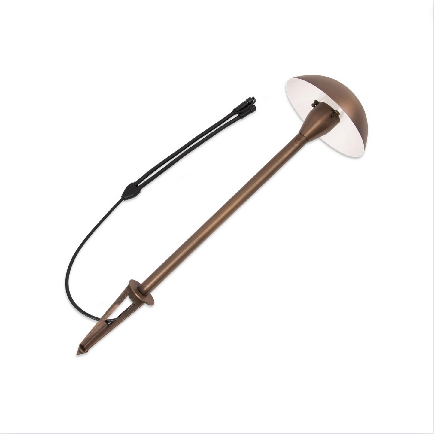 FLEX Small Mushroom Hat Path Light - Vintage Brass