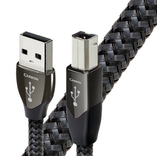 Carbon USB Cable A-B plug (0.75M)