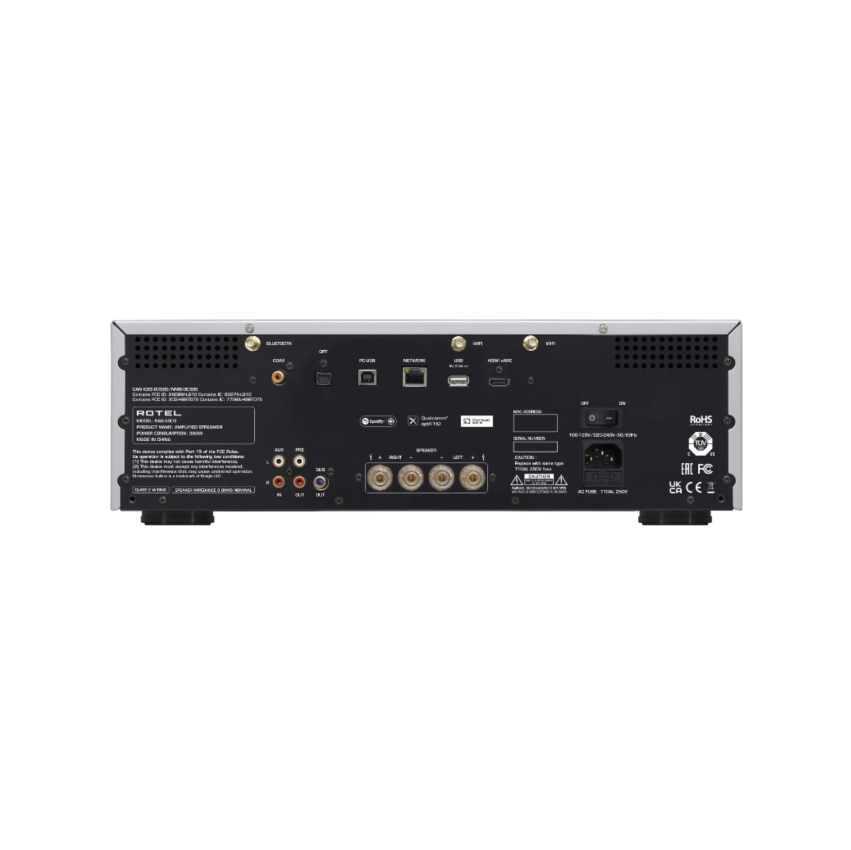 RAS-5000 Integrated Streaming Amplifier - Silver