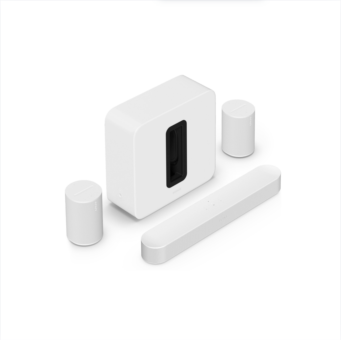 Premium Immersive Set with Sonos Beam (Beam + Sub 4 + 2x Era100) - White