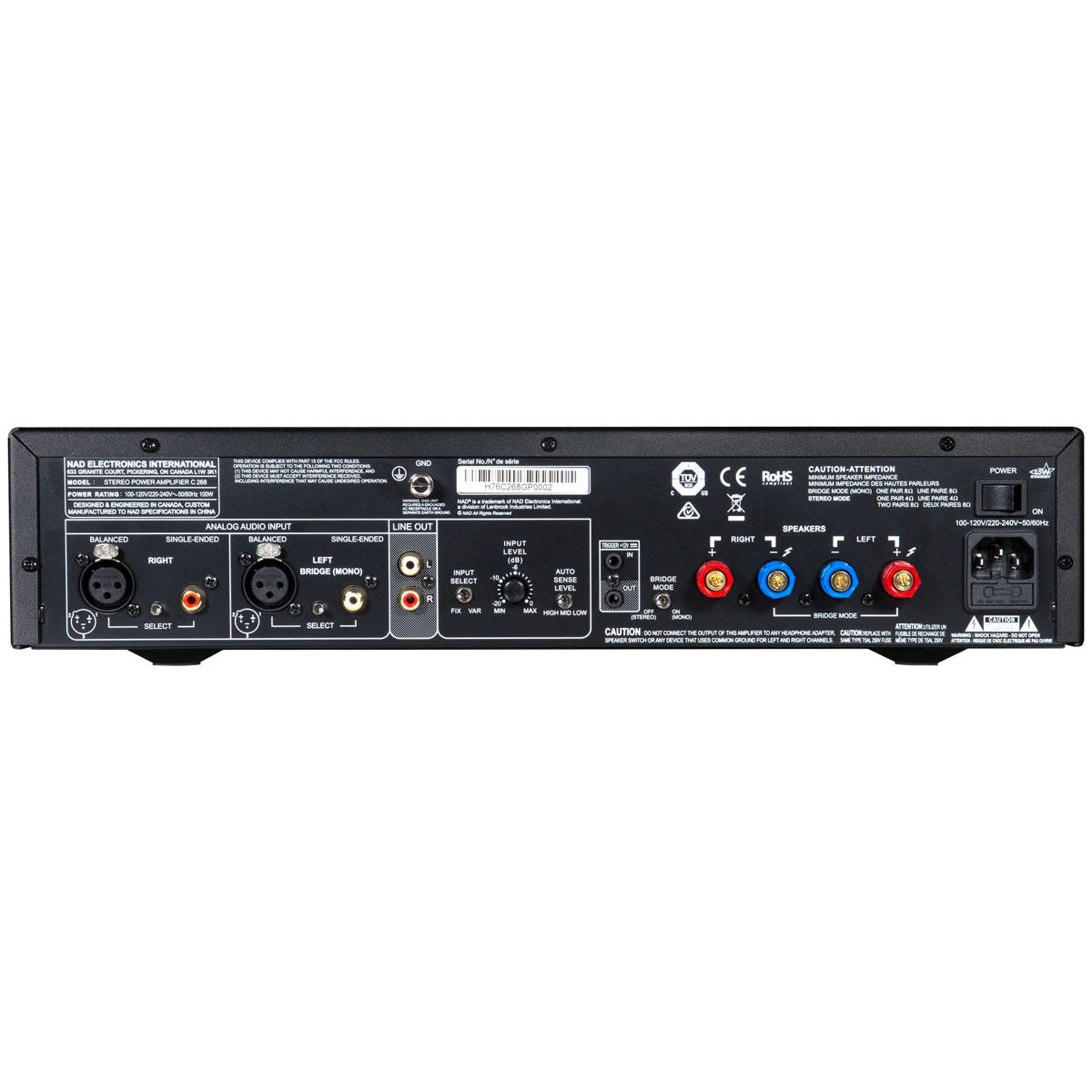NAD C 268 Rear