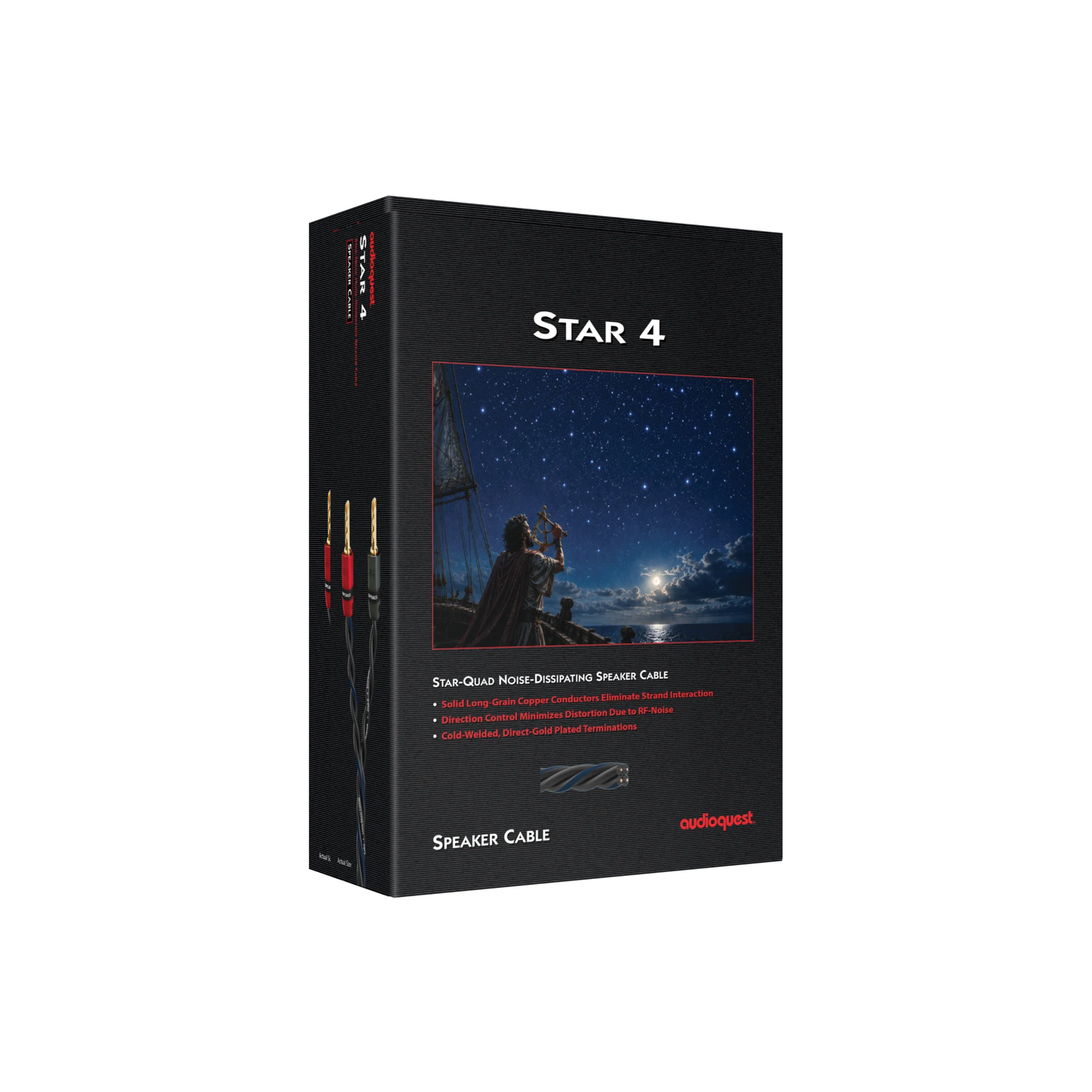 STAR 4 SPEAKER CABLE W/BANANAS (10 ft PAIR)