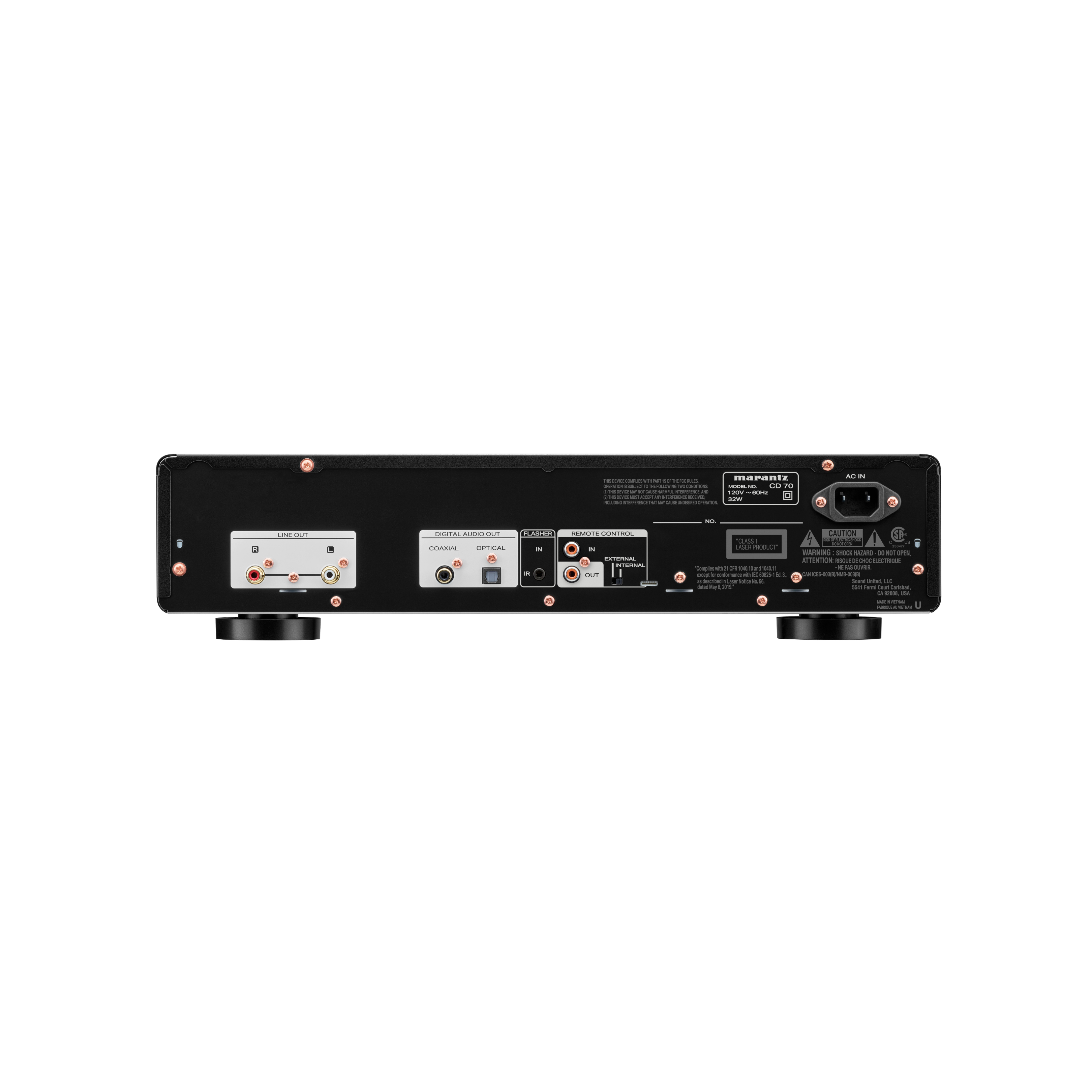 CD 70 CD Player with High-Performance DAC and USB Playback - Black