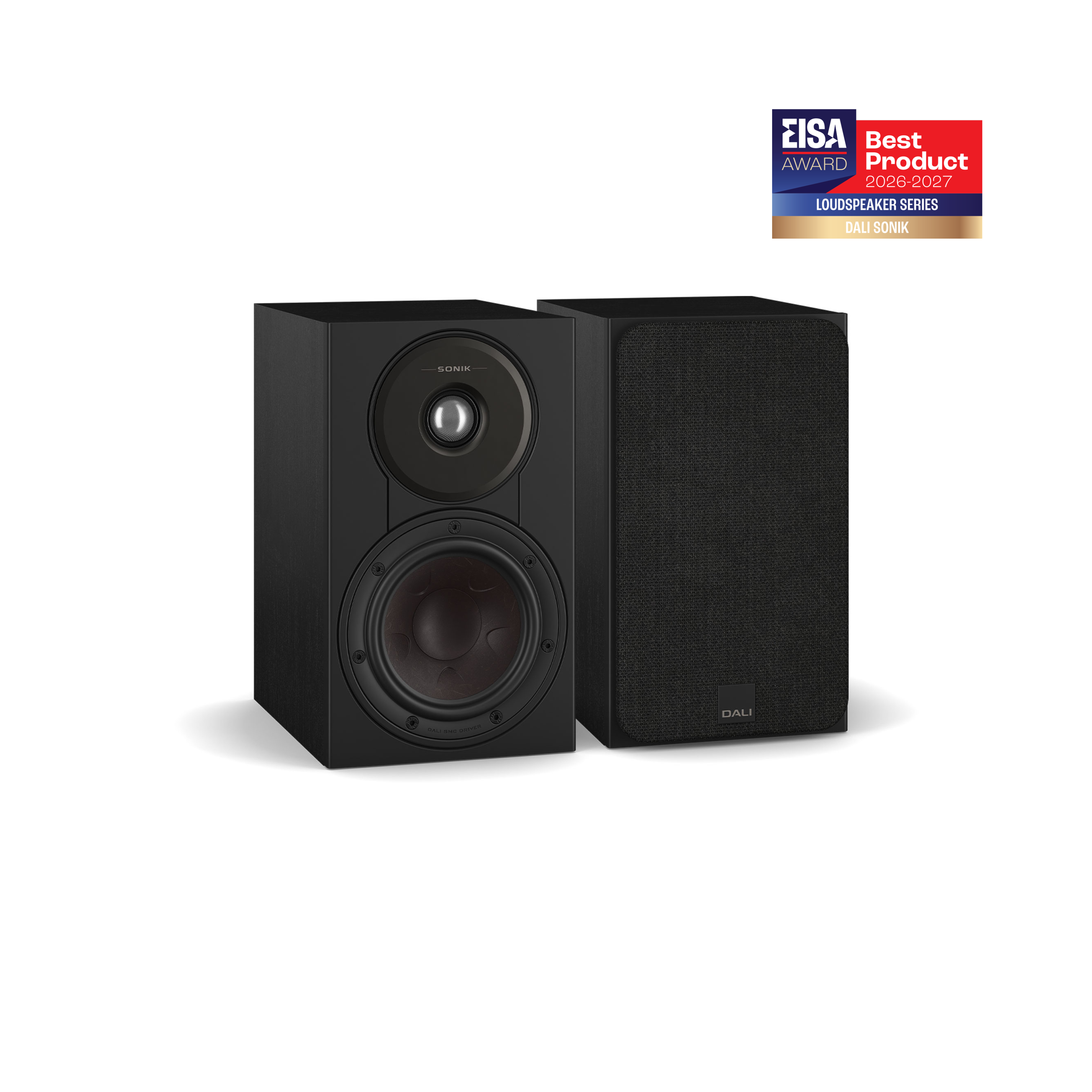 Sonik 1 Bookshelf Speaker Pair - Black Ash