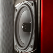 T66 Three-Way Tower Speaker with Powered-Bass - Santa Barbara Red