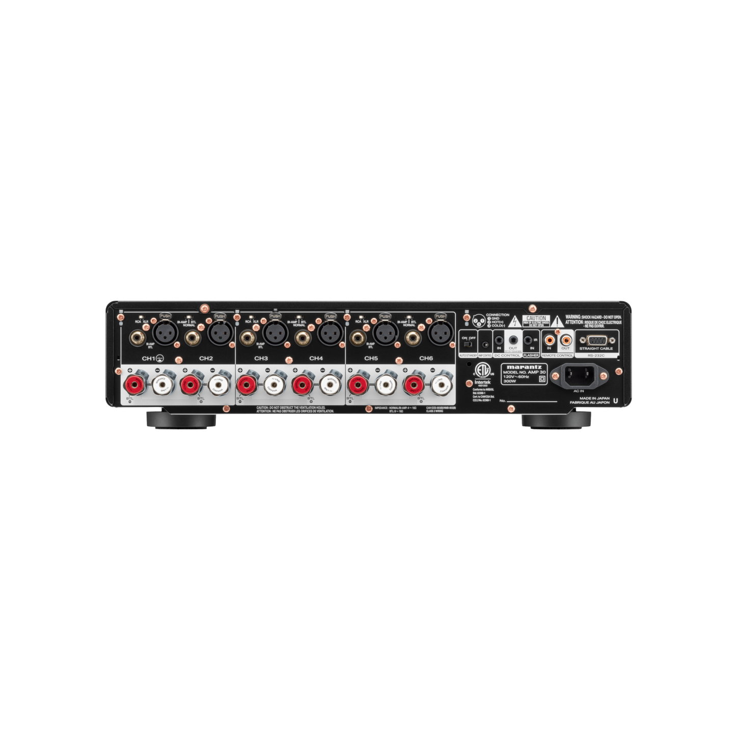 AMP 30 6-Channel Power Amplifier with 200 Watts and Exclusive HDAM