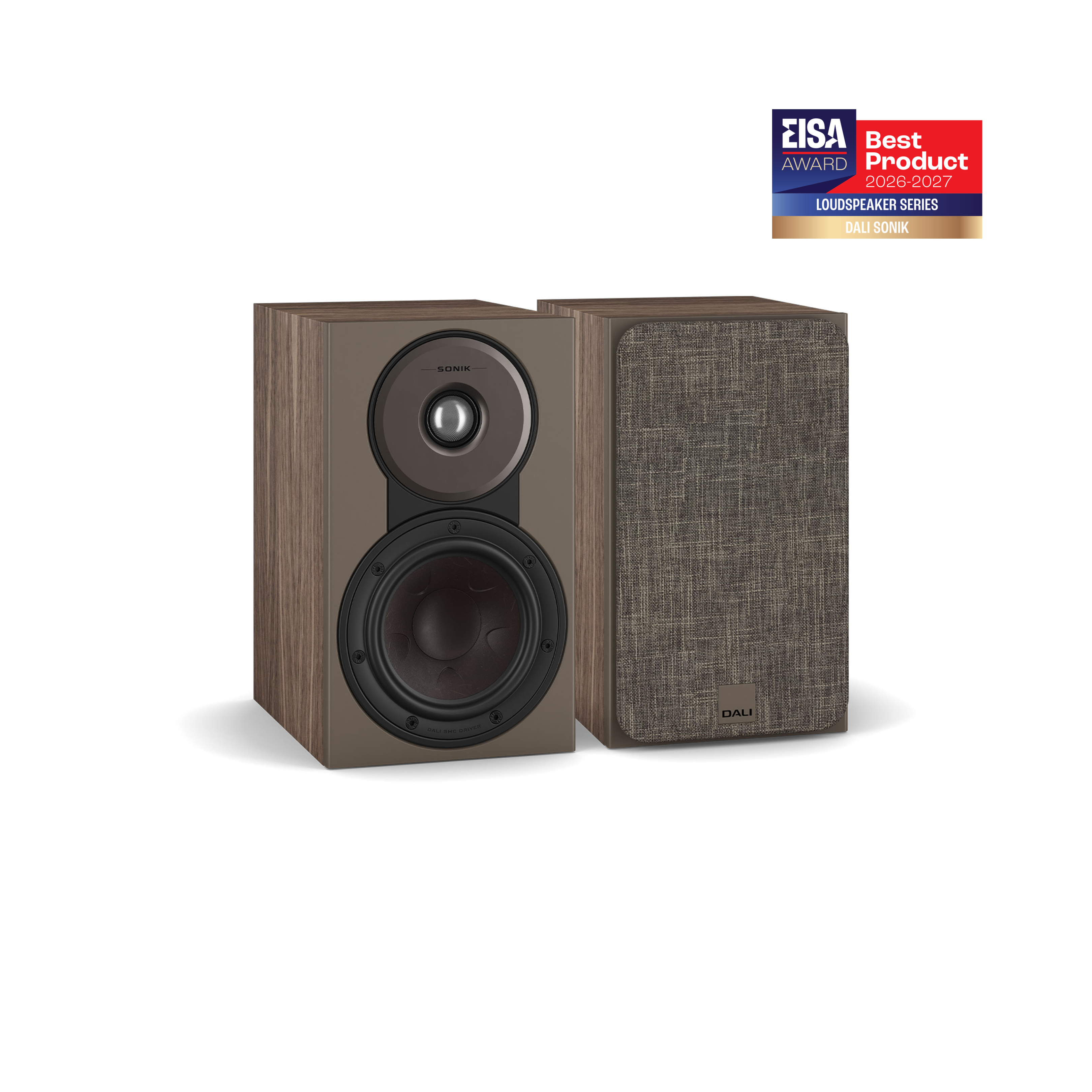 Sonik 1 Bookshelf Speaker Pair - Walnut