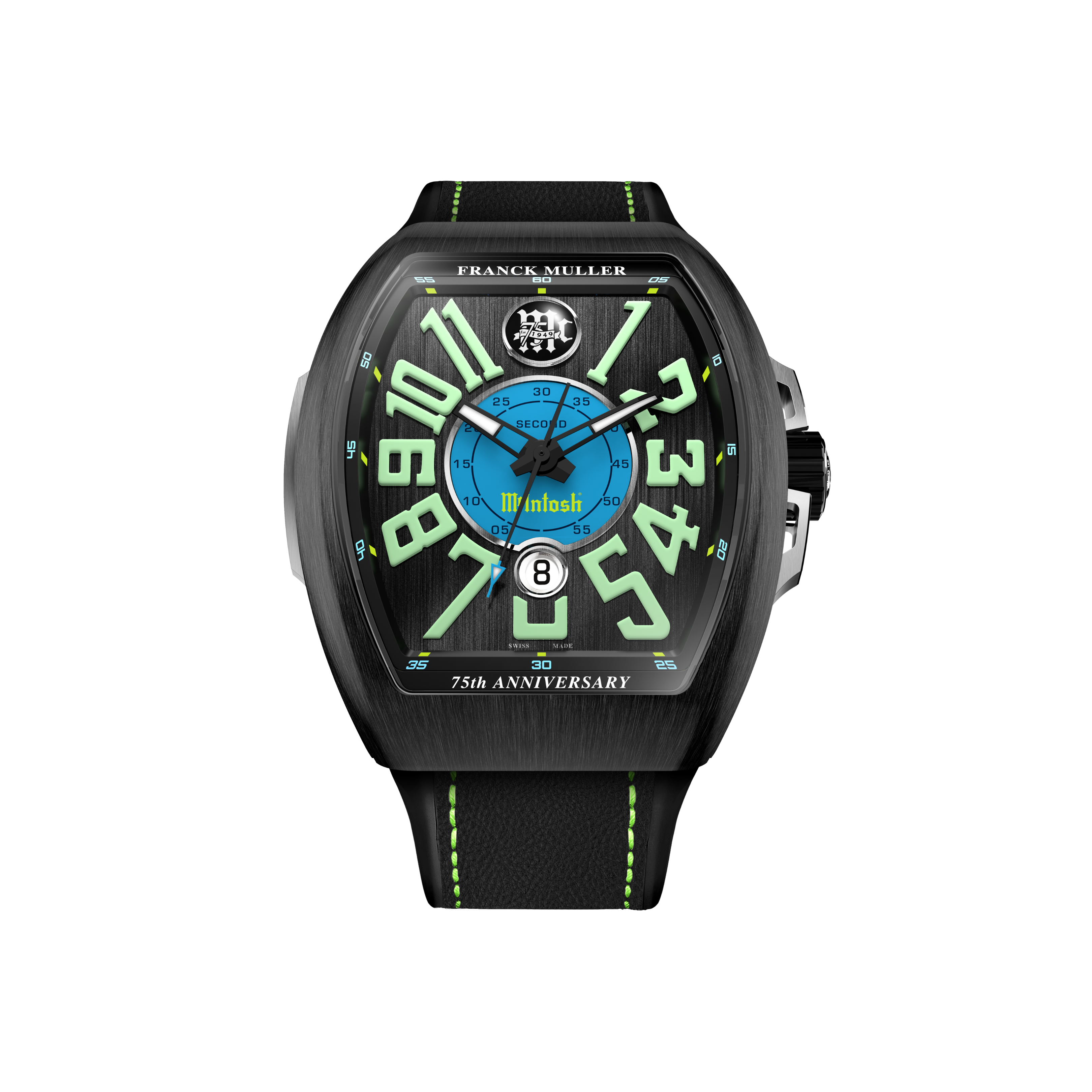 McIntosh Vanguard Classical Steel Black 75th Anniversary Watch by Franck Muller