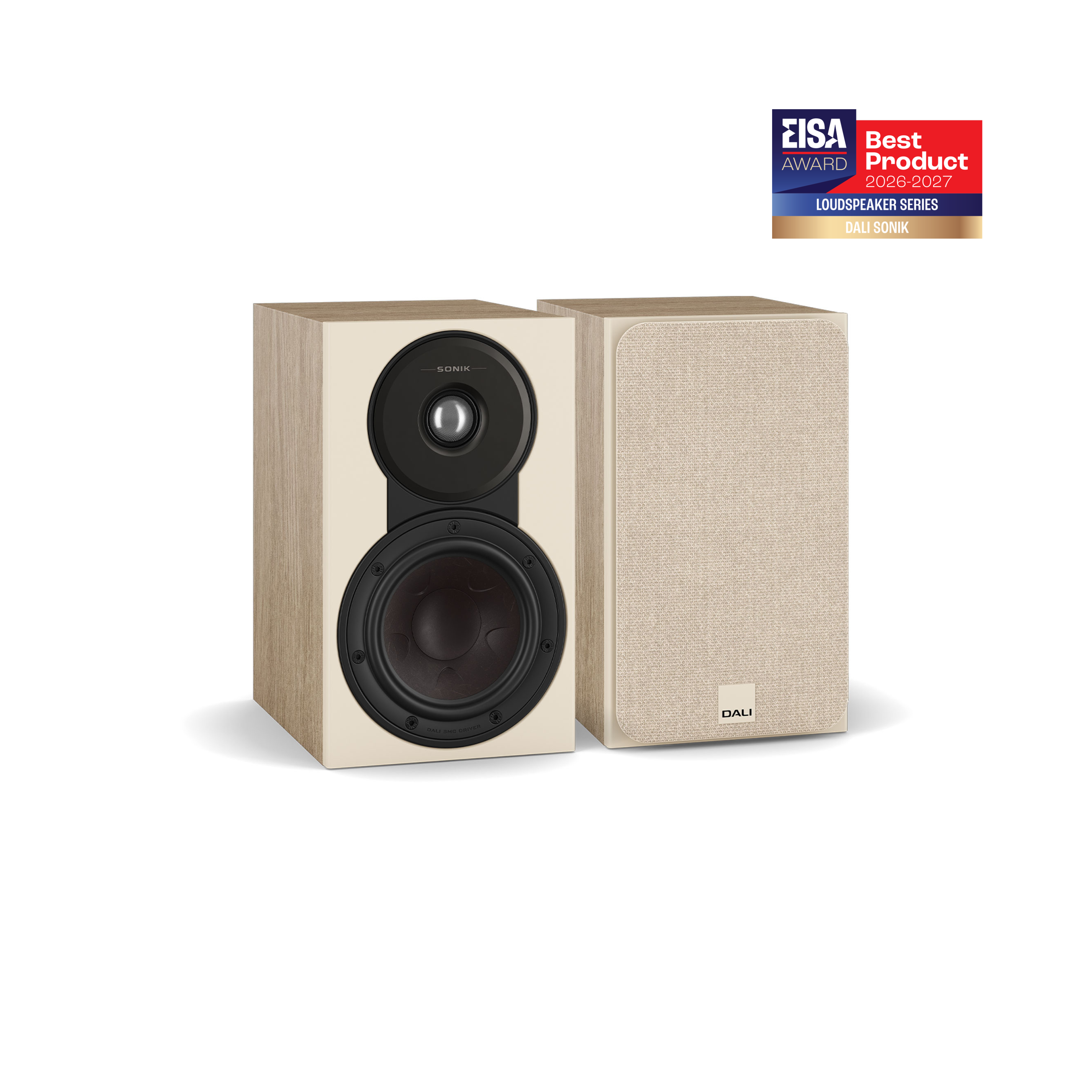 Sonik 1 Bookshelf Speaker Pair - Natural Oak