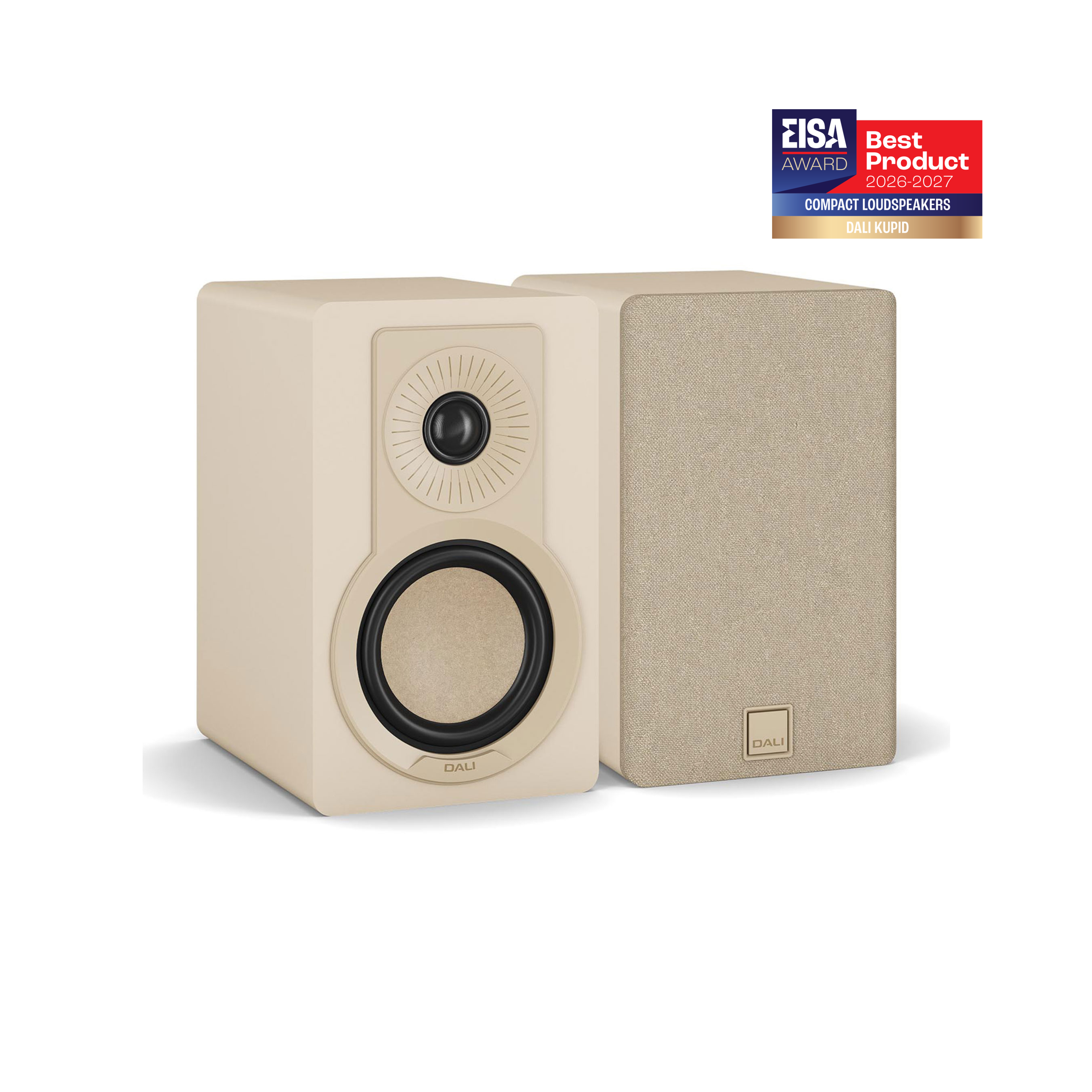 Kupid Compact Bookshelf Speaker - Caramel White