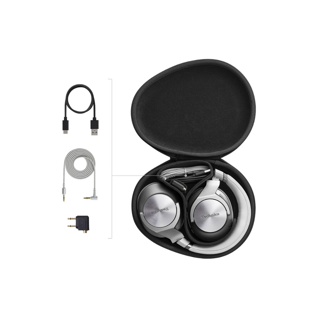 EAH-A800 Wireless Headphones with Noise Cancelling and Microphone - Silver