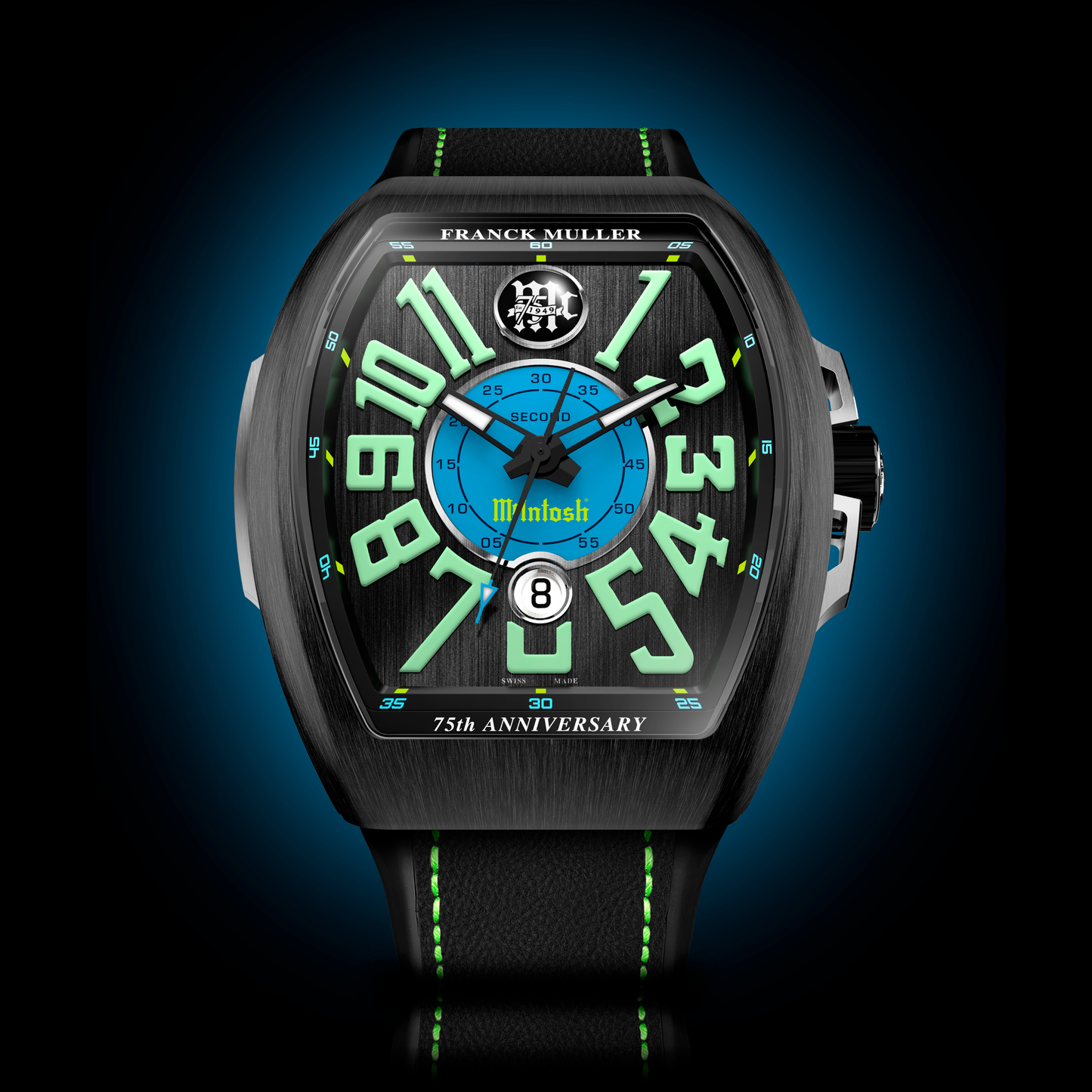 McIntosh Vanguard Classical Steel Black 75th Anniversary Watch by Franck Muller