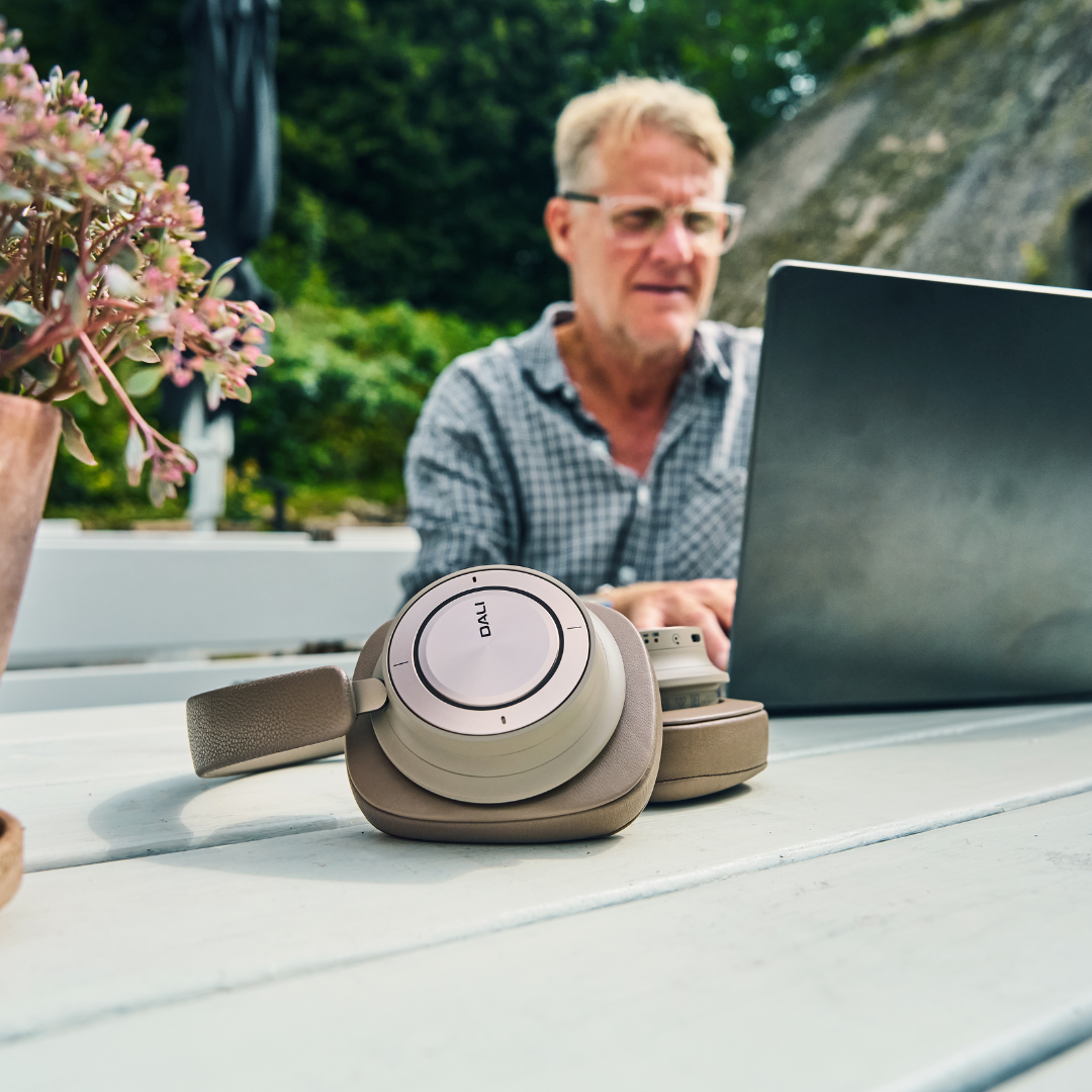 IO-12 Wireless Noise Cancelling Hi-Fi Headphones - Mocha Grey