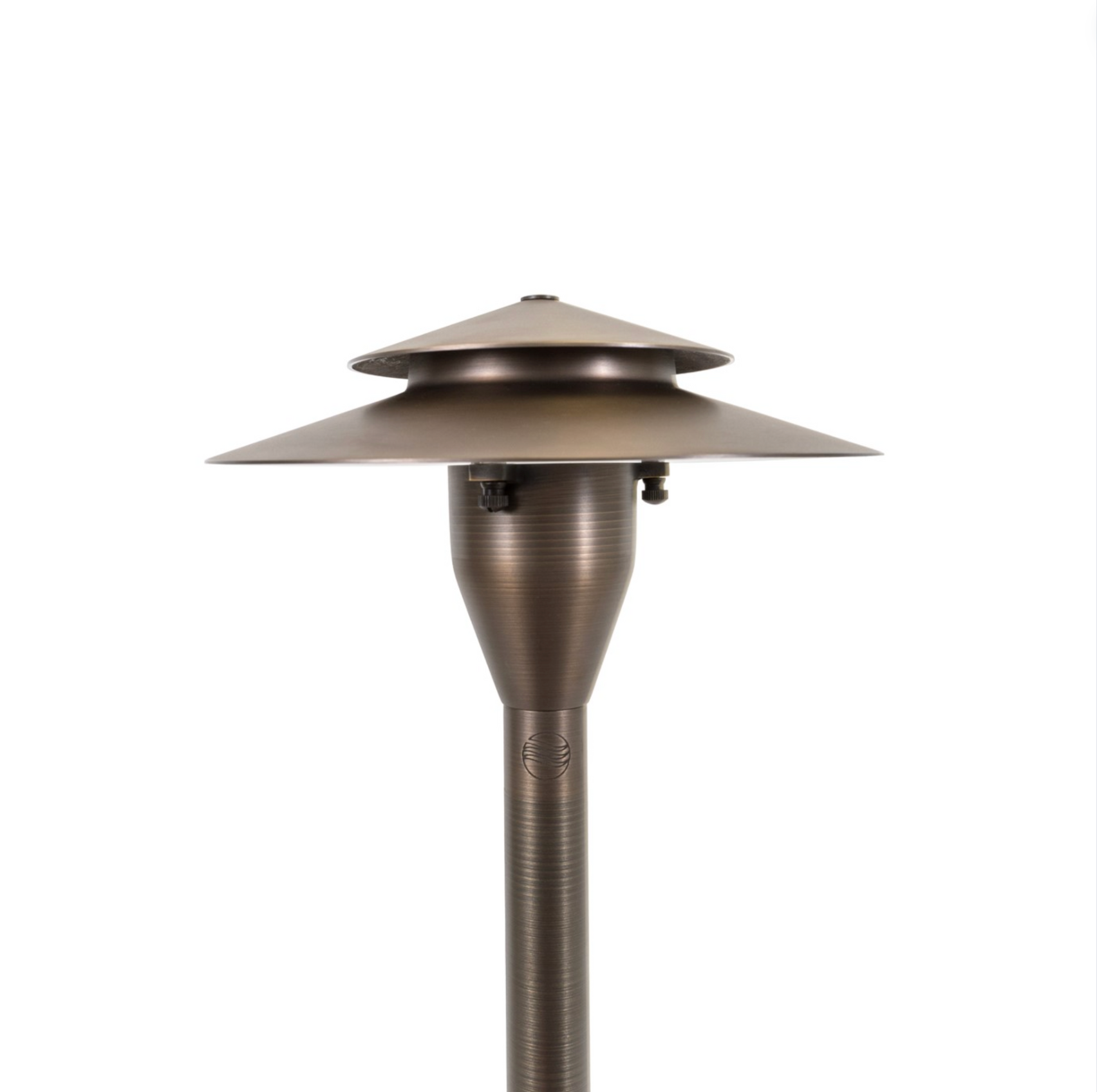 FLEX Double Tiered Hat Path Light - Vintage Brass