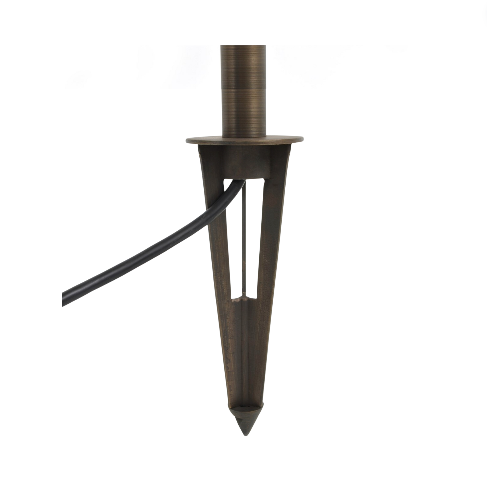 FLEX Double Tiered Hat Path Light - Vintage Brass