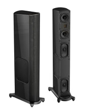 T66 Three-Way Tower Speaker with Powered-Bass - Gloss Black