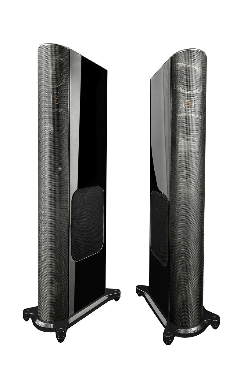 T66 Three-Way Tower Speaker with Powered-Bass - Gloss Black