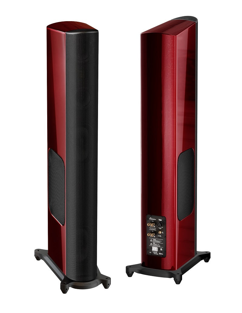 T66 Three-Way Tower Speaker with Powered-Bass - Santa Barbara Red