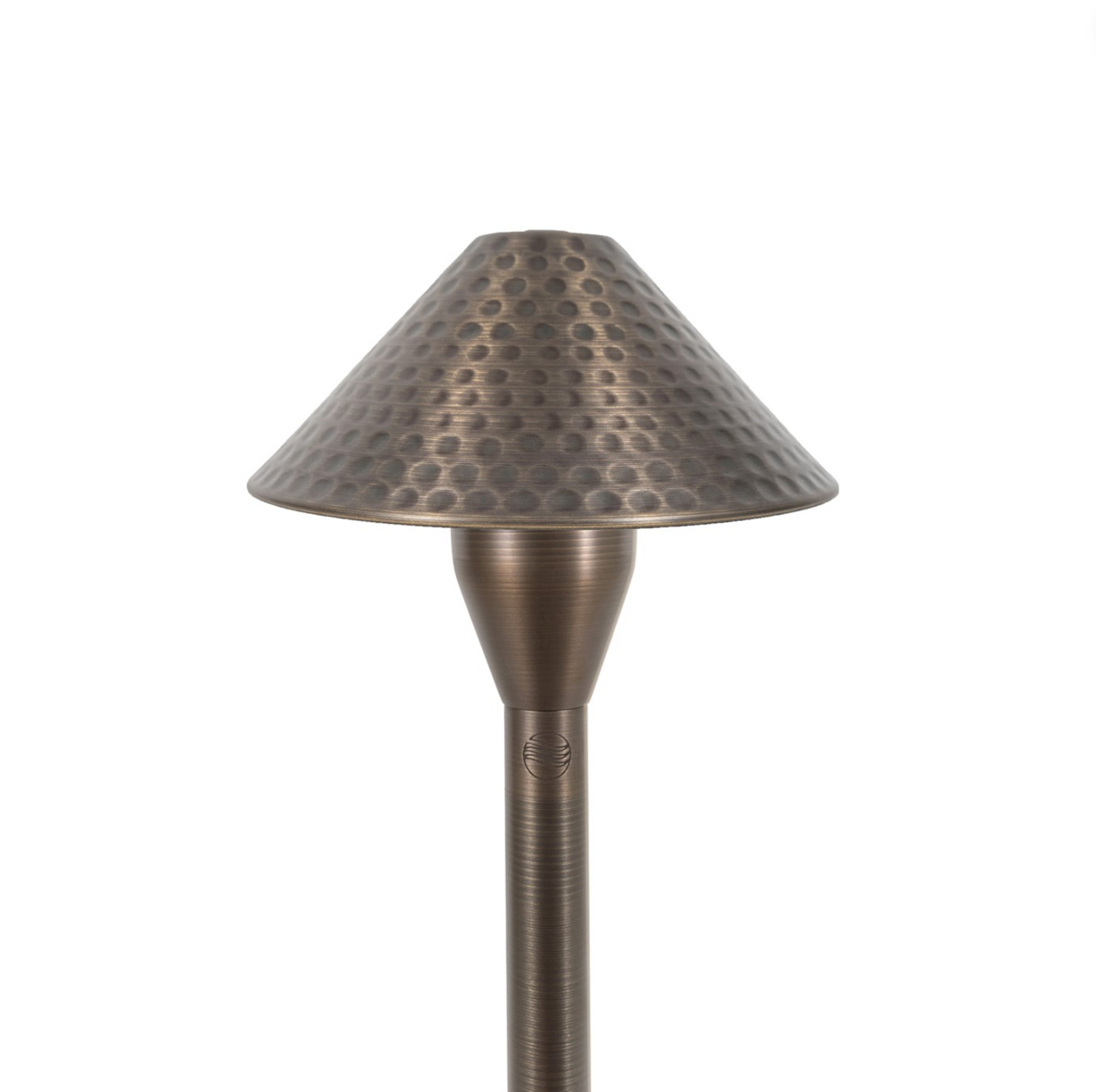 FLEX Hammered Hat Path Light - Vintage Brass