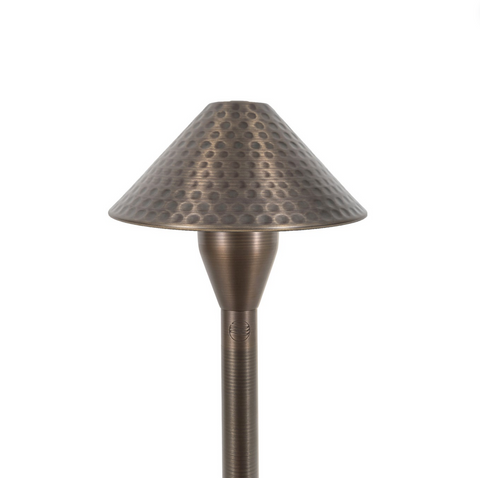 Hammered Hat Path Lighting Kit with Y-Cable & Stake - 7.5" 3W