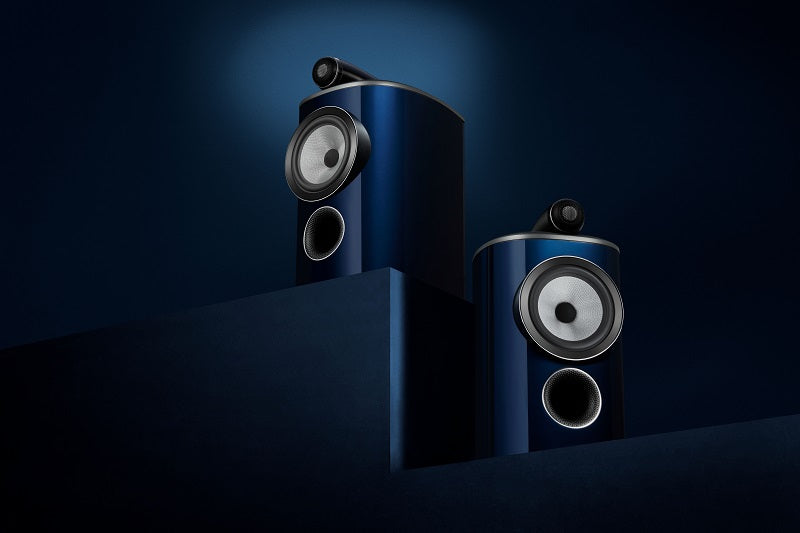 805 D4 Signature Stand Mount Speaker Pair - Midnight Blue Metallic