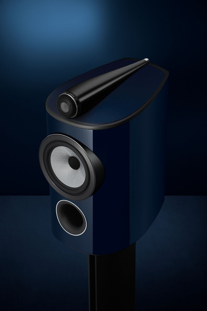 805 D4 Signature Stand Mount Speaker Pair - Midnight Blue Metallic