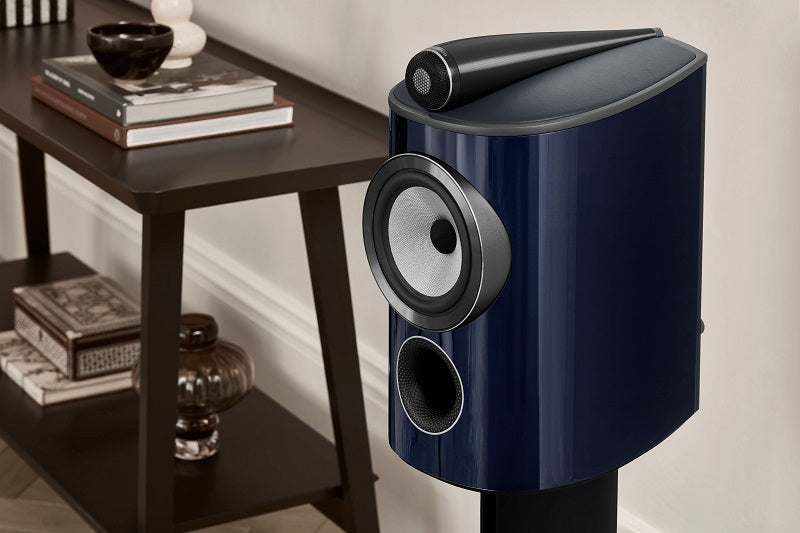 805 D4 Signature Stand Mount Speaker Pair - Midnight Blue Metallic