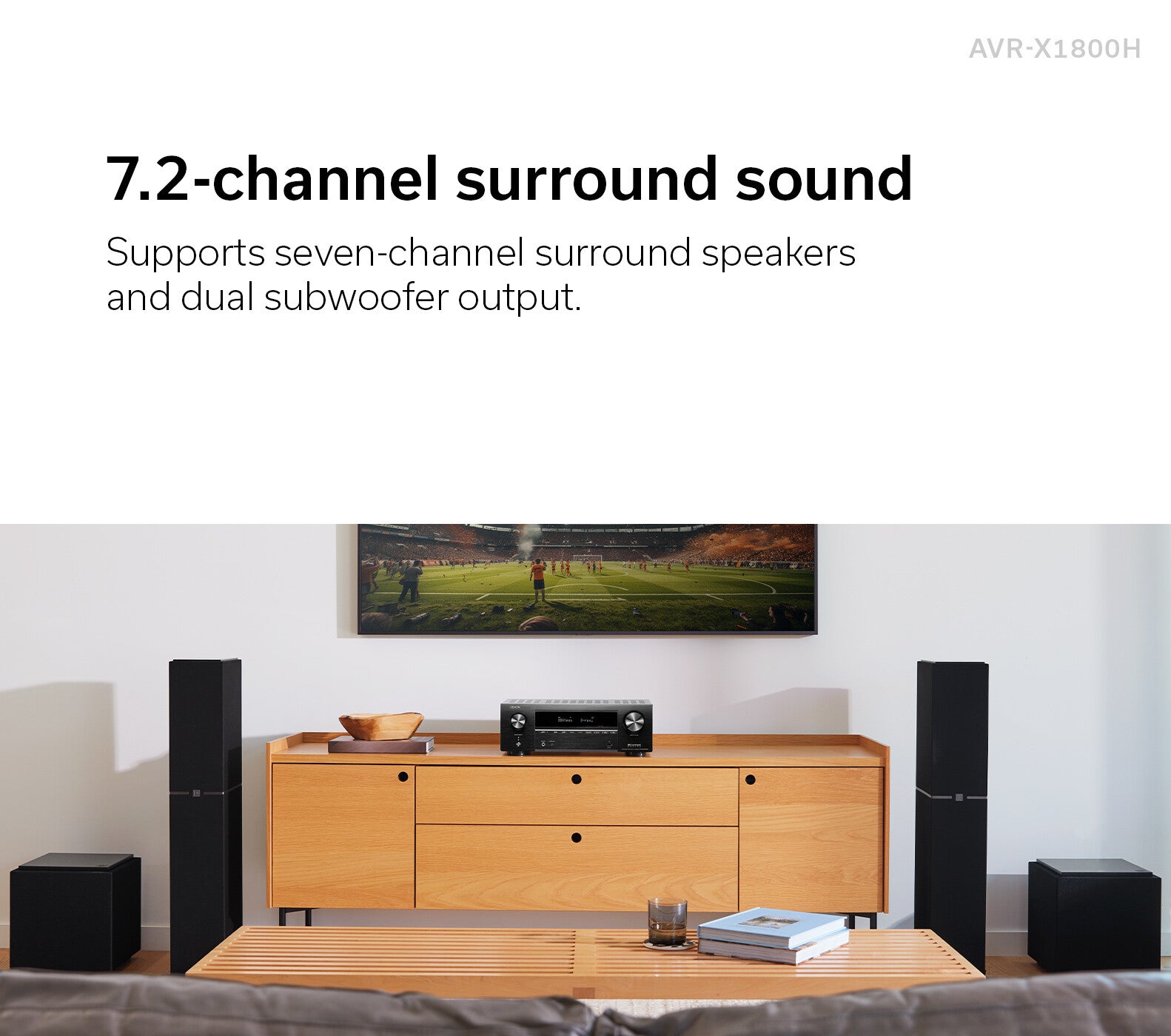 AVR-X1800H 7.2 Ch. 175W 8K AV Receiver with HEOS® Built-in