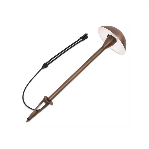 Mushroom Hat Path Lighting Kit with Y-Cable & Stake - 6" 1.5W