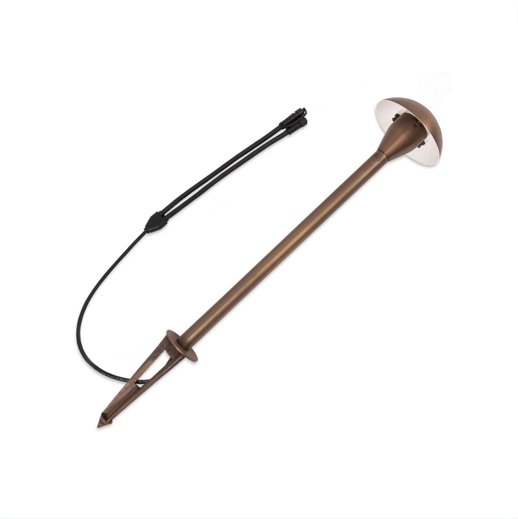 FLEX Large Mushroom Hat Path Light - Vintage Brass