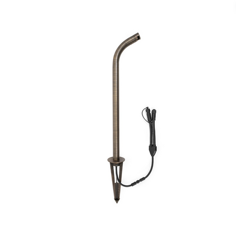 Niche Flex Path Light - QuikPik Lighting Kits - Vintage Brass 4"- 12" Stake