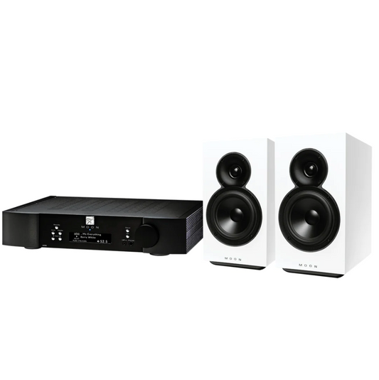 All-in-One Music Player with Bookshelf 2-Way Loudspeaker Pair Package