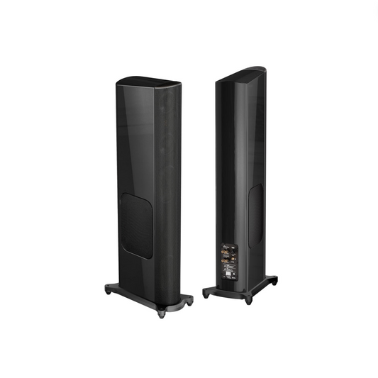 T66 Three-Way Tower Speaker with Powered-Bass - Gloss Black