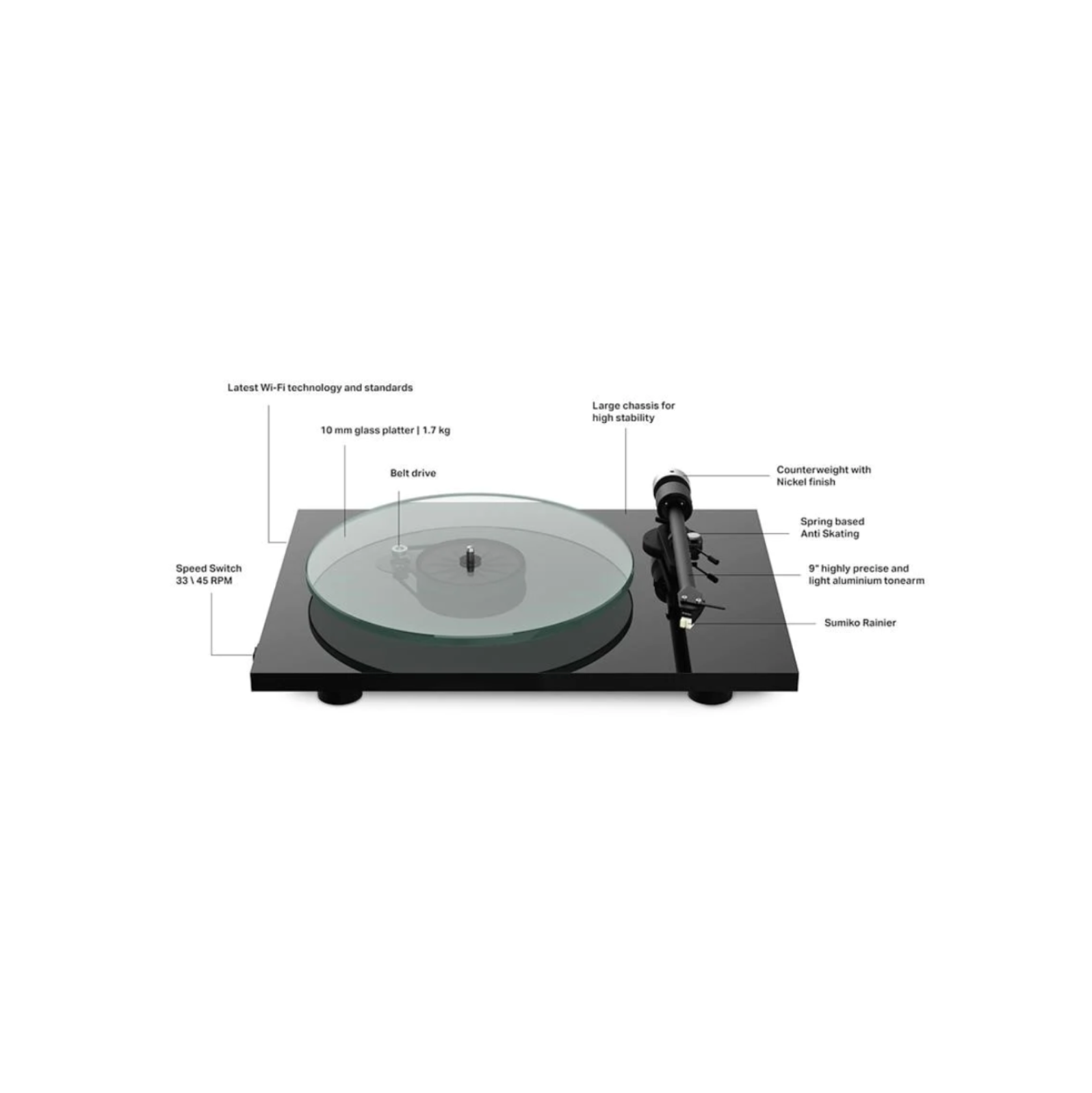 A2 (2M Red) Fully Automatic Sub-Chassis Turntable