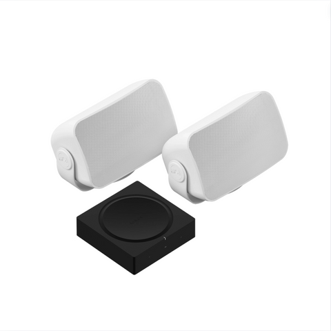 Sonos by Sonance Outdoor Speaker Set (Amp + Outdoor Speaker Pair) - White