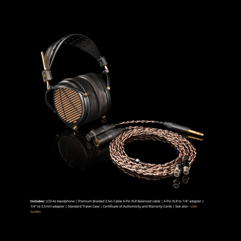 LCD-4Z 15 ohm Leather Magnesium/Gold Headphones, w/Travel case (LCD-4Z)