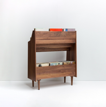 Luxe 3-Bay Record Stand - Natural Walnut