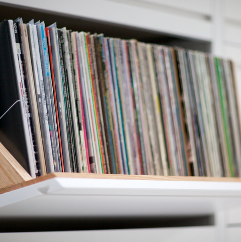 Aero 51" LP Storage Cabinet - Natural Walnut