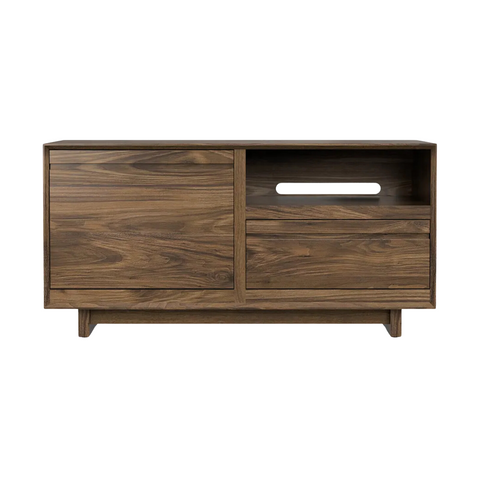 Aero 51" LP Media Storage Console - Natural Walnut