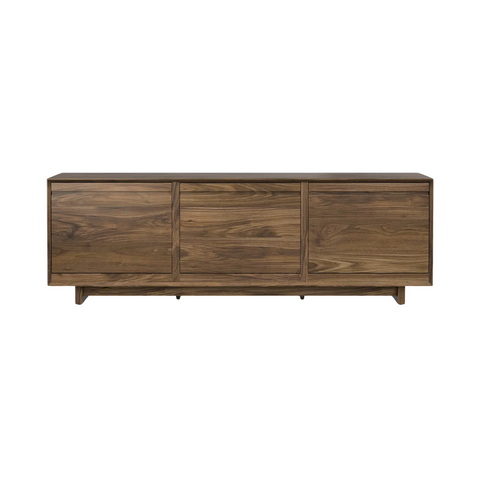 Aero 76.5" LP Storage Cabinet - Natural Walnut