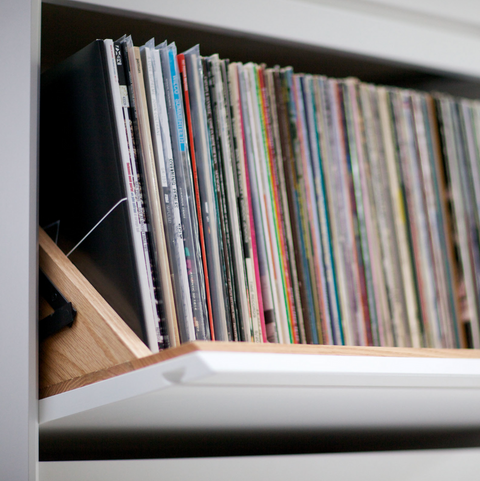 Aero 76.5" LP Media Storage Console - Natural Walnut