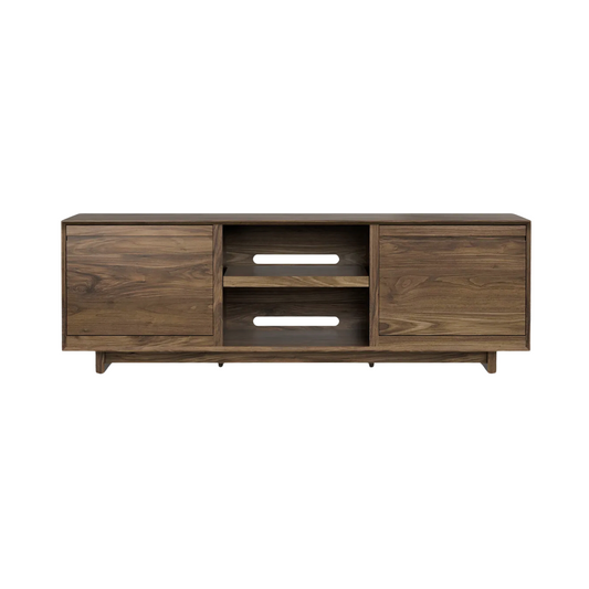 Aero 76.5" LP Storage Console - Natural Walnut