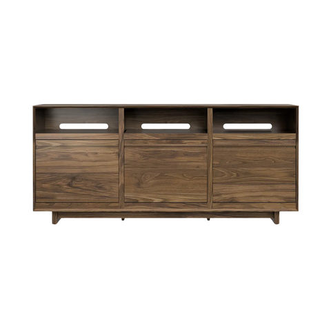 Aero 76.5" LP Media Storage Console - Natural Walnut