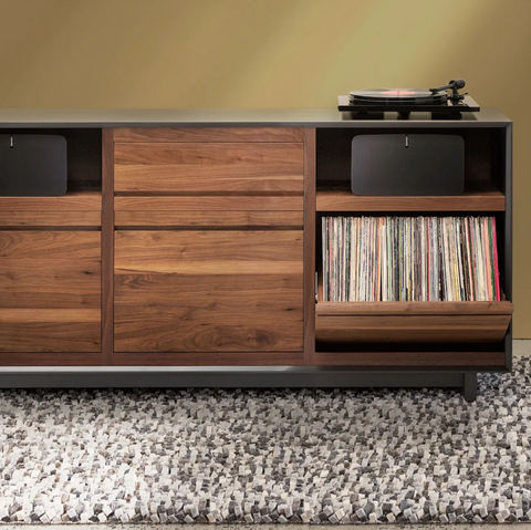 Aero 76.5" Sonos LP Console - Natural Walnut