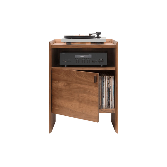 Unison 24″ Record Stand - Natural Walnut