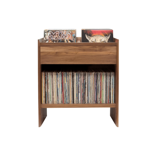 Unison Vinyl Storage Cabinet - Natural Walnut